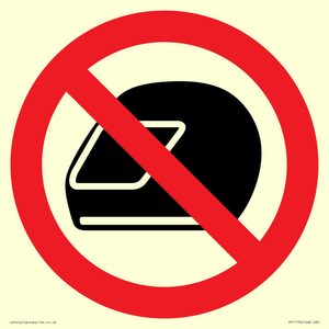 P920 Prohibition: No motorcycle helmets